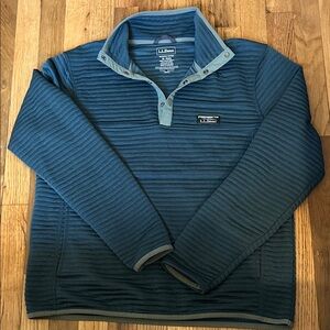 L.L. Bean Teal Quarter Snap Pullover